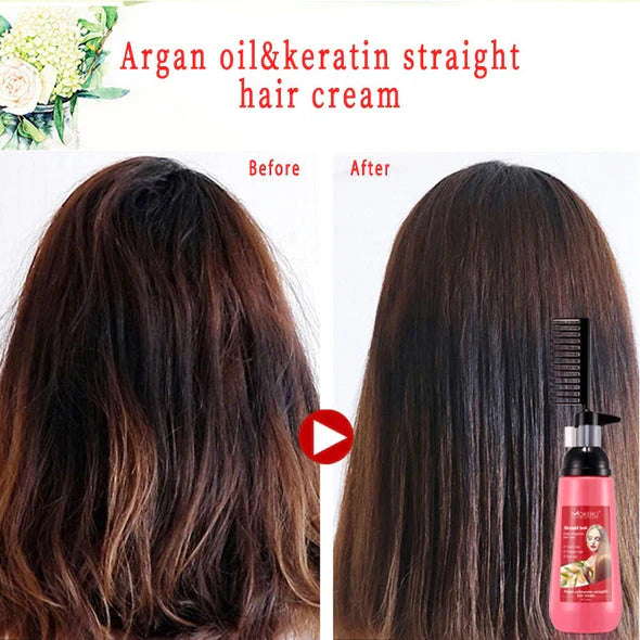 Hair Straight Cream With Comb