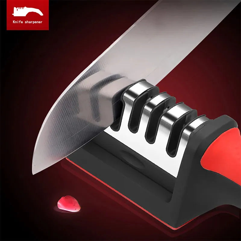 Handheld Multi-function Knife Sharpener With Non-slip Base