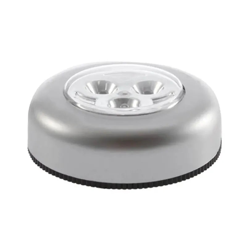 Lamp 3 LED Light Battery Powered Light Lamp (Silver)