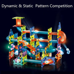 Magic Magnetic 3D Building Blocks Magnetic Marble Run Set 49-PCS