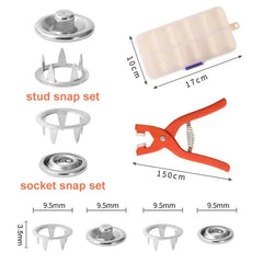 Metal Snap Button Set with Hand Pressure Plier