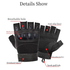 Microfiber Half Finger Gloves