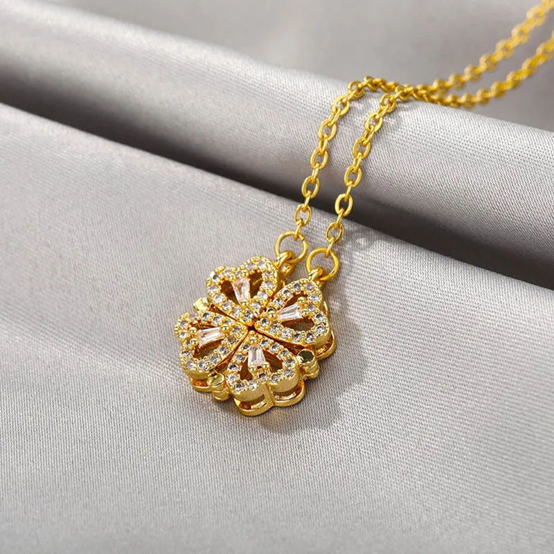 Pendant Necklace ( 2 In 1 ) ( Golden )