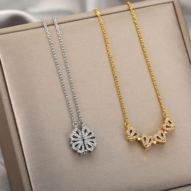 Pendant Necklace ( 2 In 1 ) ( Golden )