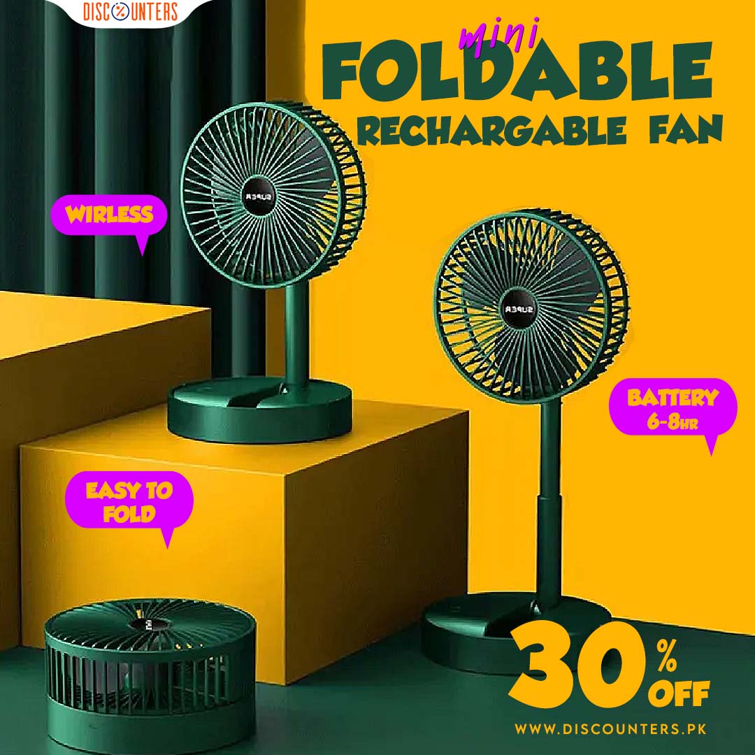 Portable Rechargeable Low Noise Telescopic Fan