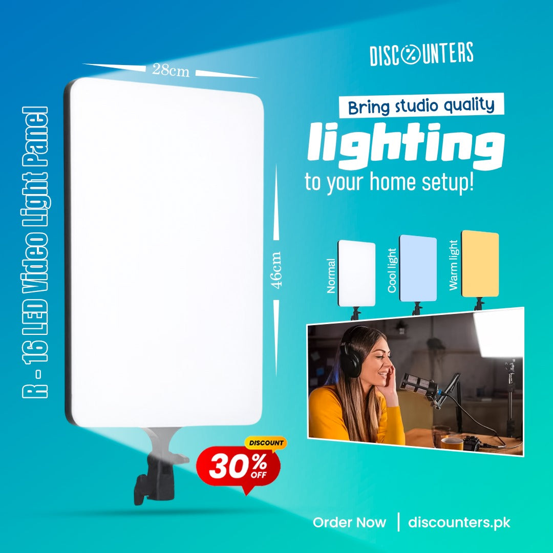 R - 16  LED Video Light Panel