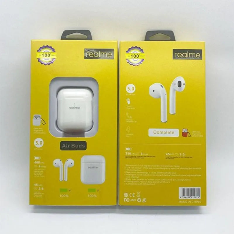 Realme Earpod 2nd Generation Tws Earphone Wireless V5.0 (Edition with free Protection Case)