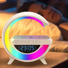 3 in 1 G Lamp Speaker with Wireless charger & Alarm Clock