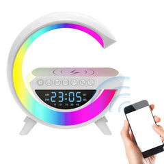 3 in 1 G Lamp Speaker with Wireless charger & Alarm Clock