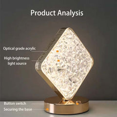 Gold Acrylic Table Lamp