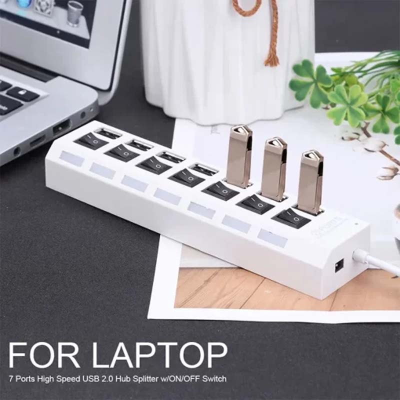 High Speed Multi USB Hub 2.0 Power Adapter