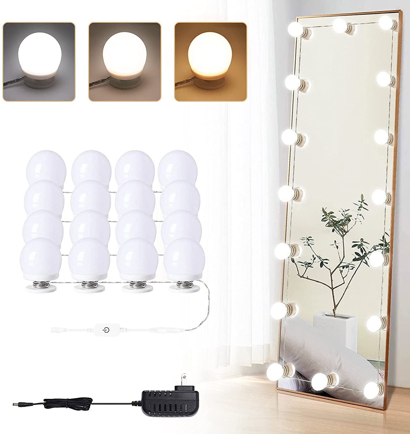 Vanity Mirror light 3 mode option (10pcs blubs)