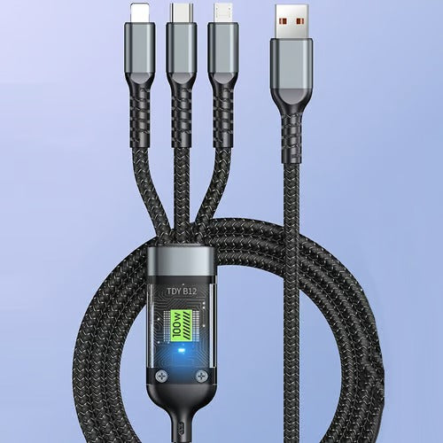 100W 3-in-1 Charging Cable