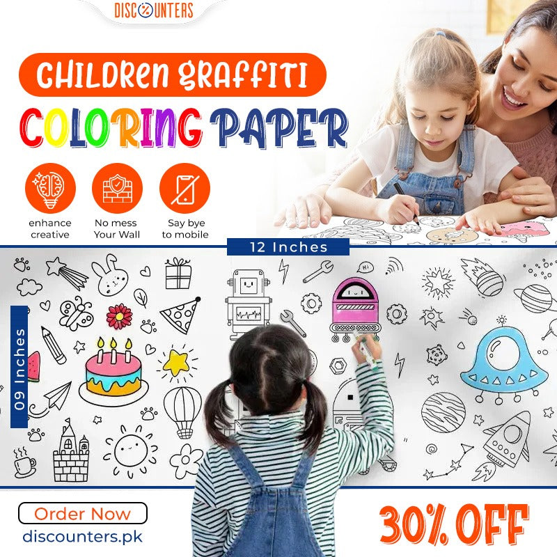 Children Graffiti Coloring Paper