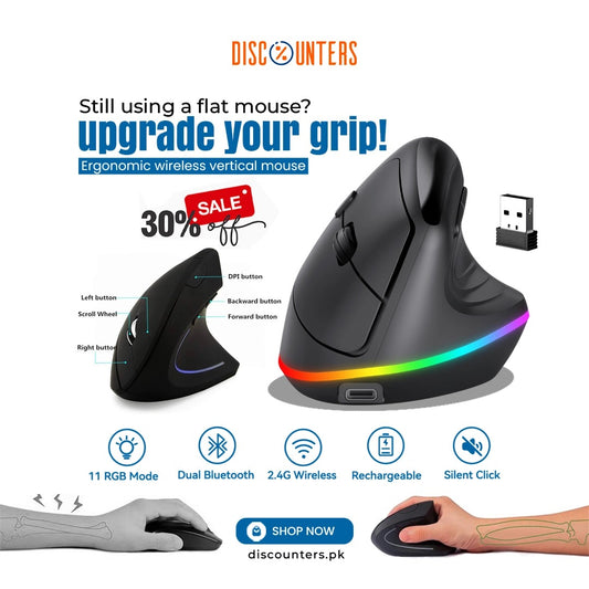 Ergonomic Wireless Vertical Mouse