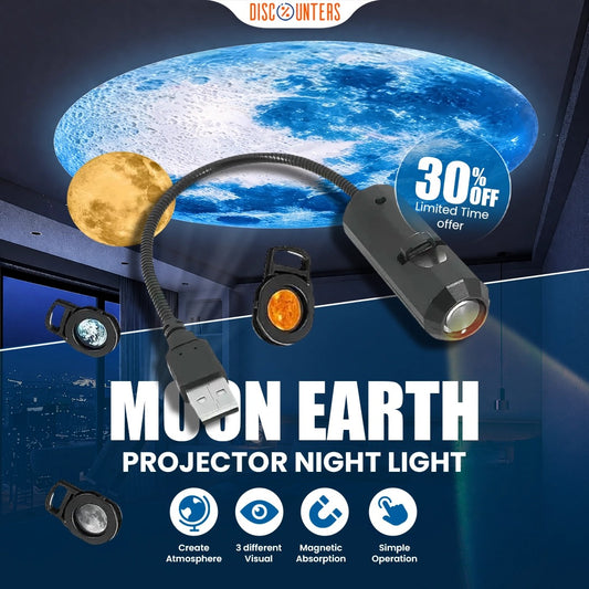 Moon Earth Projector Night Light