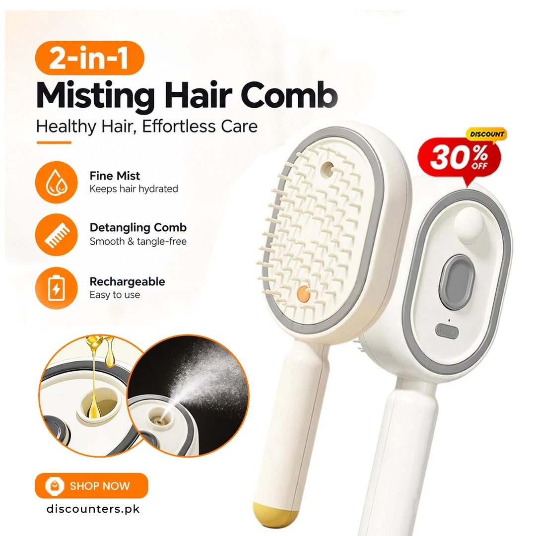 2-in-1 Misting Hair comb