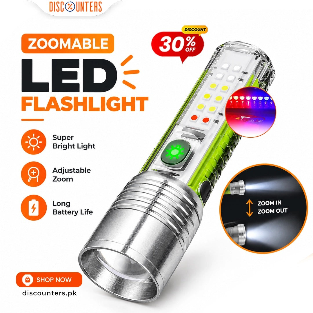 Zoomable LED Flashlight