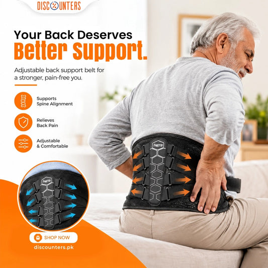 Adjustable back bone support belt