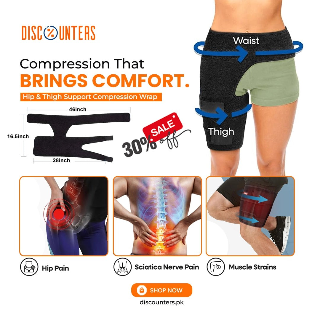 Hip & Thigh Support Compression Wrap