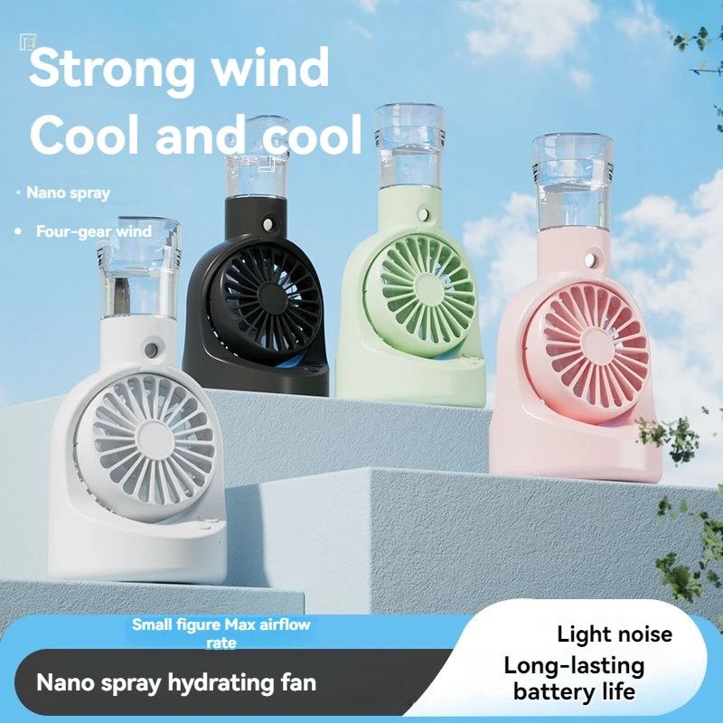 Fan Humidifier Adjustable Spray USB Fan for Tabletop