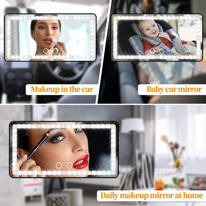 Car Vanity Mirror with Protective Cover