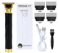 Vintage T9 Professional Hair Clipper Rechargeable Hair Trimmer