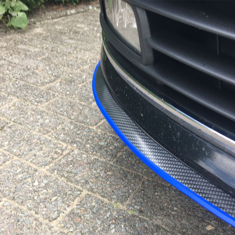Blue Carbon Fiber Front Bumper Lip