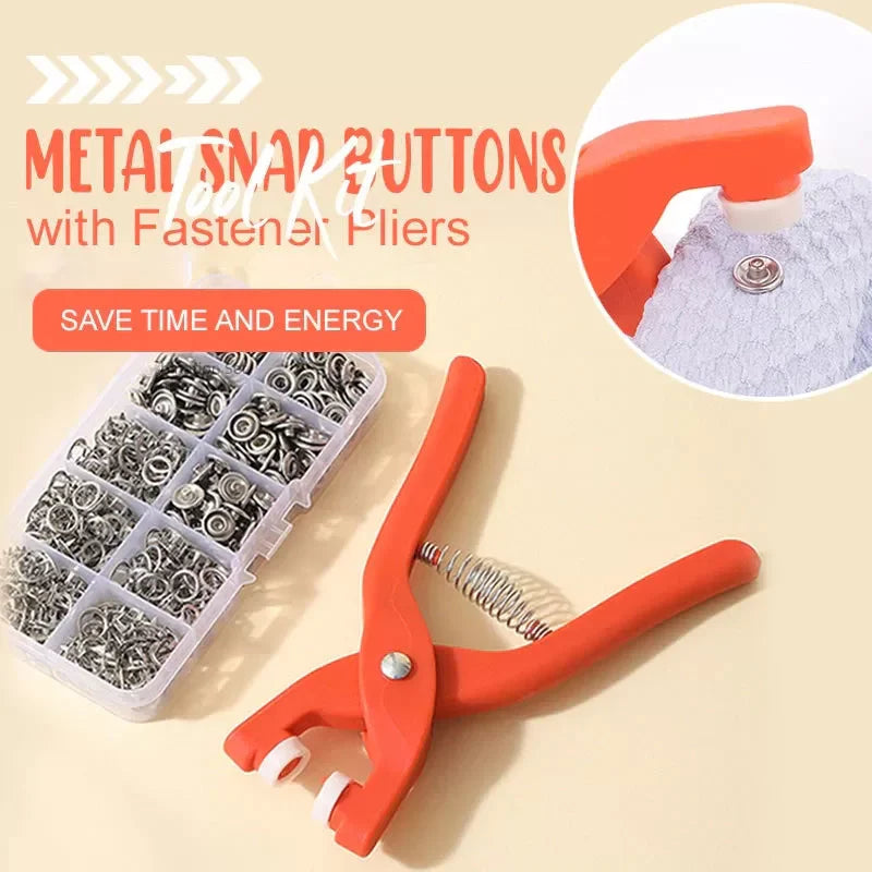 Metal Snap Button Set with Hand Pressure Plier